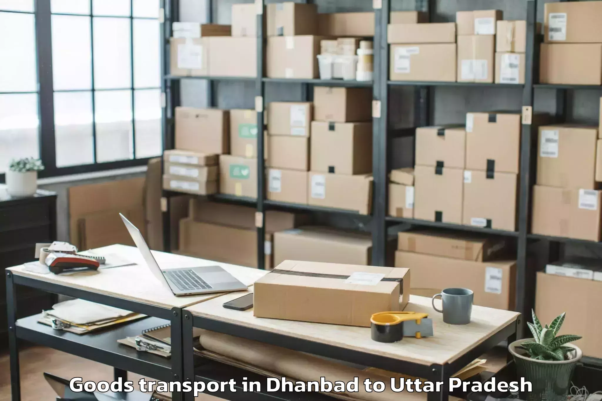 Get Dhanbad to Afzalgarh Goods Transport